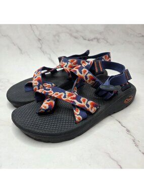 Chaco Z/1 Hiking Sandals Orange Navy Walking Hiking Women's 6